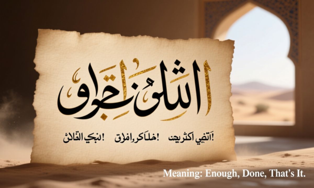 The Word Khalas Meaning in Arabic With Examples