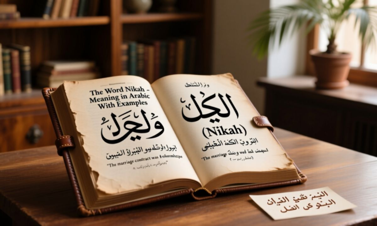 The Word Nikah Meaning in Arabic With Example