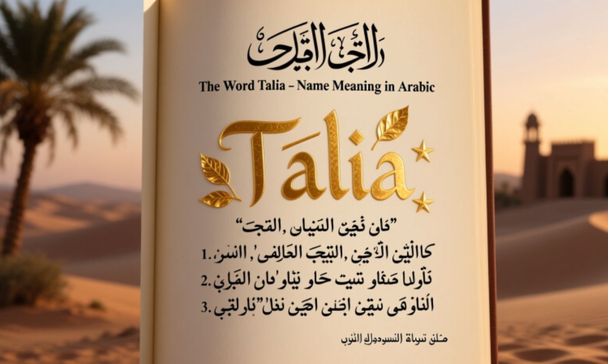 The Word Talia Name Meaning in Arabic With Examples